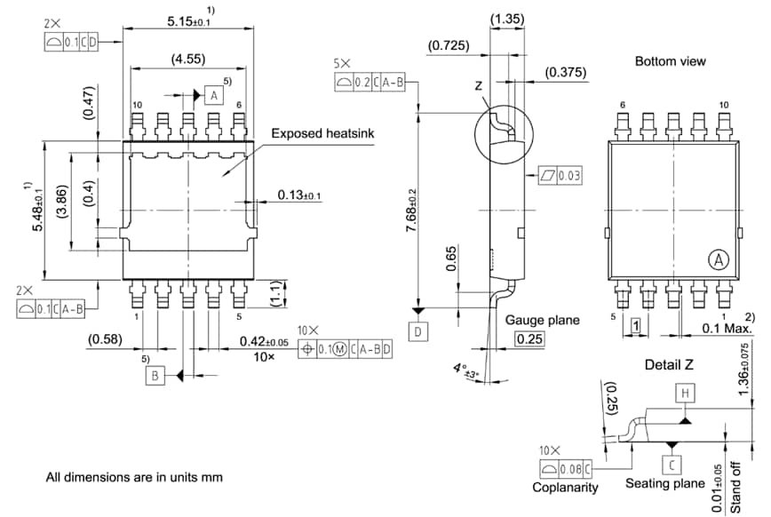 Plan mécanique - Infineon Technologies MOSFET de puissance OptiMOS™ 7 80 V pour l'automobile